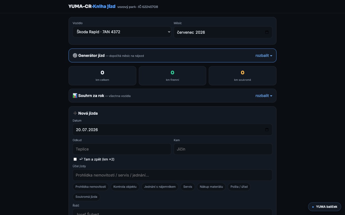 Kniha jízd